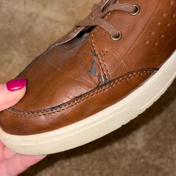 Men's Aldo Brown Leather Sneakers size 11 - Picture 3 of 6